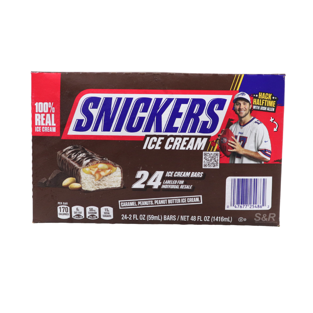 Snickers Ice Cream Bars 59mL x 24 pieces